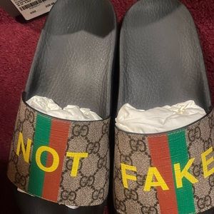 NIB Gucci Not Fake slides sandals size 41 women’s they can be unisex